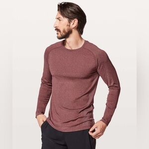 LULULEMON METAL VENT TECH FEATHERED RED SEAMLESS LONG SLEEVE